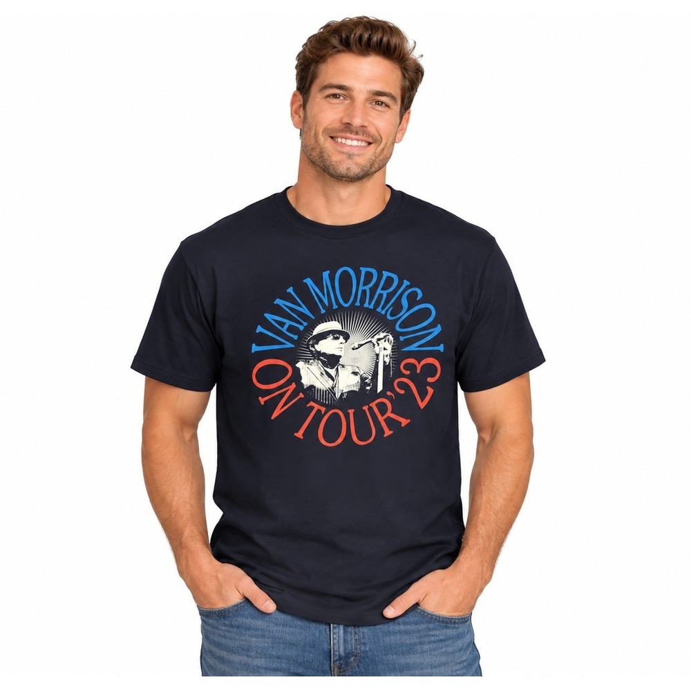 Van Morrison On Tour '23 Graphic TShirt Size Medium Band Concert NWOT